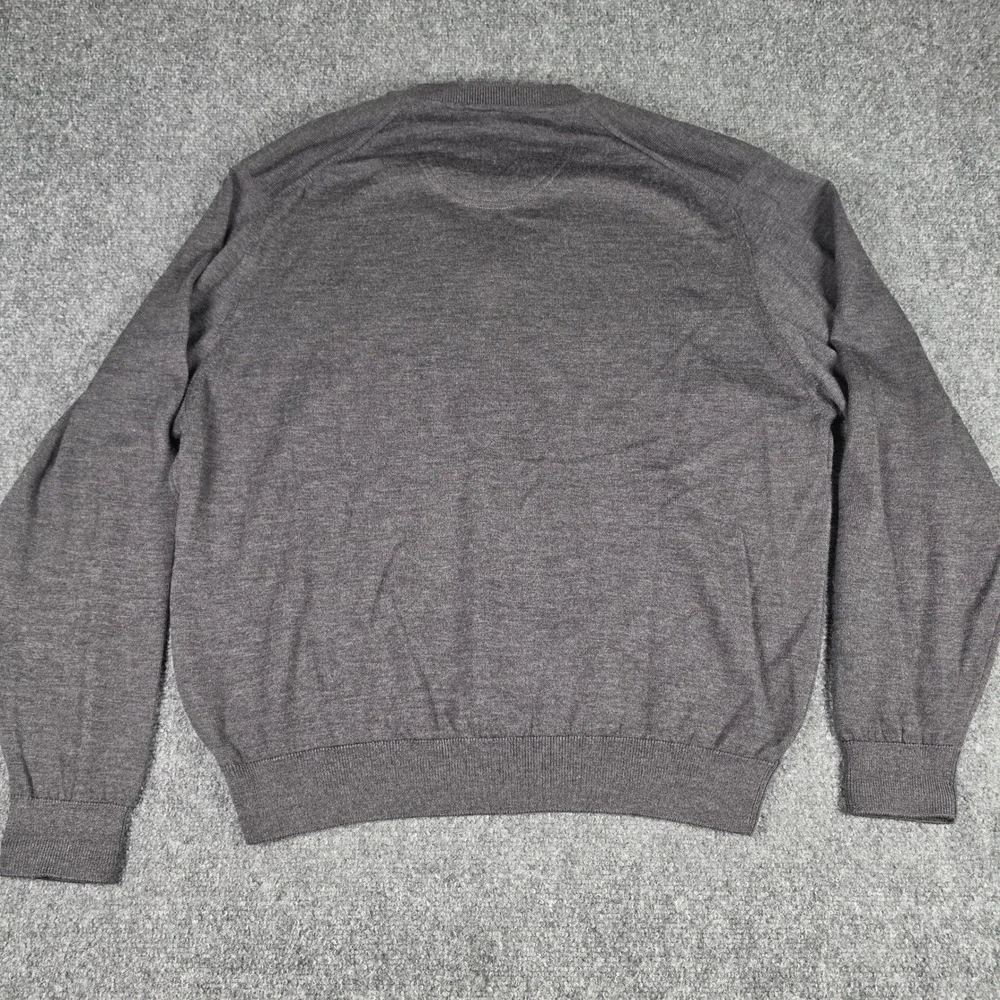 The Olympic Club V-Neck Ben Hogan Sweater Mens L Gray 100% Merino Wool